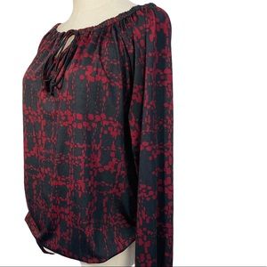 VERVE ami beautiful gathered neckline blouse new large